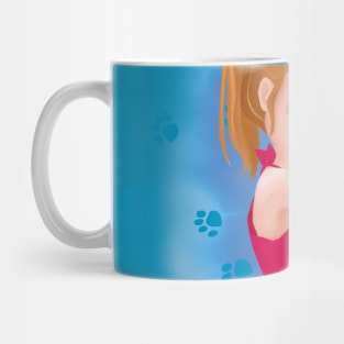 Girl with her cat Mug